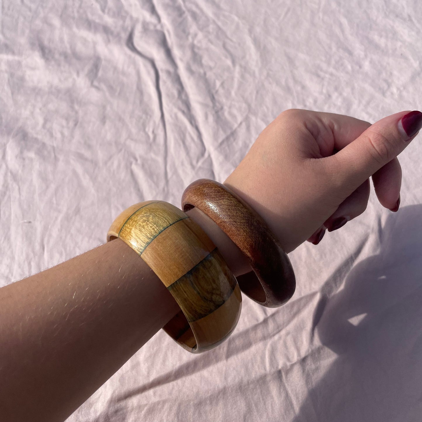 2x Wooden Bangles